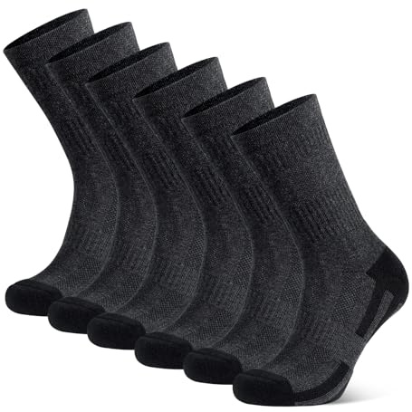 YORJOSOX Herren Sportsocken Gepolsterte Wandersocken Trekking - Baumwolle Atmungsaktive Laufsocke & Arbeitssocken für Herren Socken