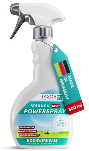 RASCH HOME DEFENDER® Spinnenspray [500ML] - Spinnenabwehrspray Langzeit - Effektives Anti Spinnenspray - Spinnenentferner - Spinnen Abwehr Spray gegen Spinnennetz - Spider Killer - Spinnenfalle Spray