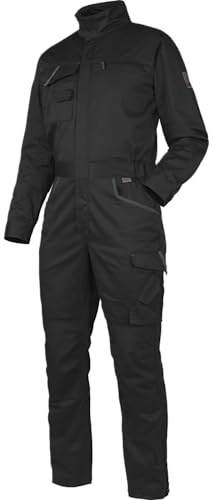 WÜRTH MODYF Overall Stretch X - professioneller Arbeitsoverall für Herren - Overall mit Knieschutztaschen - in der Größe 4XL in Schwarz