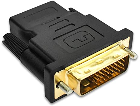 luoshaPUCY DVI auf HDMI Adapter - Buchse zu Stecker (24+1) - 1080p - Schwarz