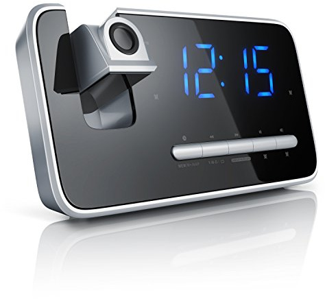 Brandson - Radiowecker mit Projektion - digitaler Wecker - Projektionswecker - Digitalwecker - Grosse LED Anzeige mit 3 Helligkeitsstufen