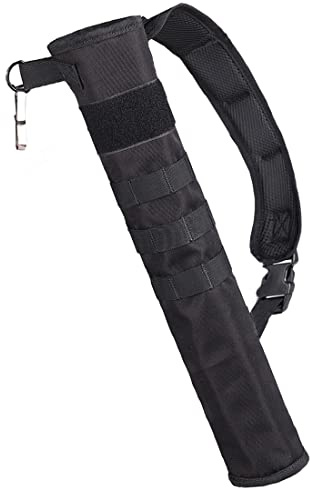 Magarrow Archery Verstellbarer Pfeilrückenköcher Dual-Use-Hüftköcher mit zwei Taschen für das Jagdzielschießen (Schwarz- M)