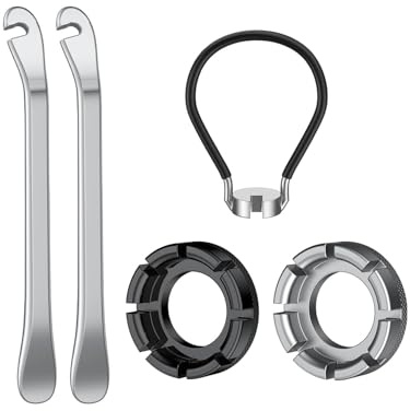 Pawfly Fahrrad Speichenschlüssel Set mit 2 Reifenhebern, Speichenwerkzeug, Felgenrichtwerkzeug, Felgenkorrekturset und 5 teiligem Fahrrad Reparatur Werkzeug Kit