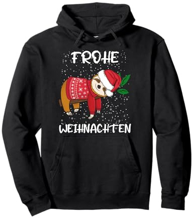 Faultier Weihnachtssweater Faule Frohe Weihnachten Faultier Pullover Hoodie