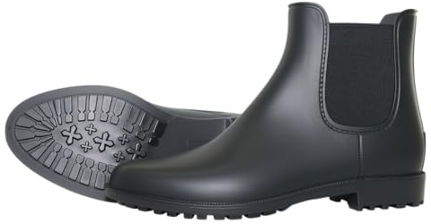 PFIFF PVC Jodhpurstiefelette, Stiefelette, Kinder Damen, Schwarz Gelb Grau, 29-42