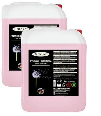 Lorito frisch & sauber Premium Flüssigseife 2 x 10L vegan | Handseife flüssig im Gewerbe-Großpack, zur sanften & schonenden Handreinigung, wohlduftende Nachfüllseife für Seifenspender