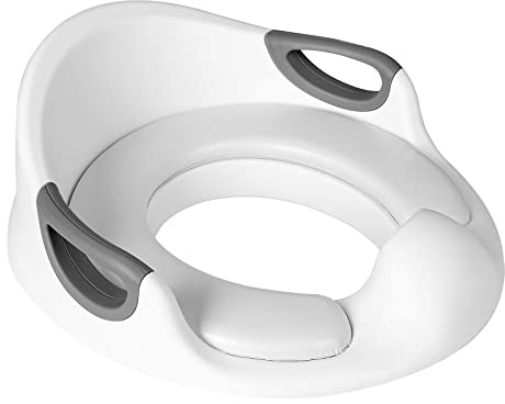 MAMIZO Toilettensitz Kinder, Wc Sitz Kinder, Toilettensitze Kinder mit Sanft Kissen und Spritzschutz, Töpfchentrainer für Jungen und Mädchen, Toilettensitz für Kinder 1-8 Jahre, Weiß