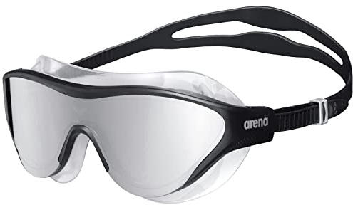 ARENA The One Verspiegelte Anti-Fog Unisex Schwimmbrille für Erwachsene, Taucherbrille mit Breiten Gläsern, UV-Schutz, Selbstjustierender Nasensteg, Orbit-Proof Dichtung