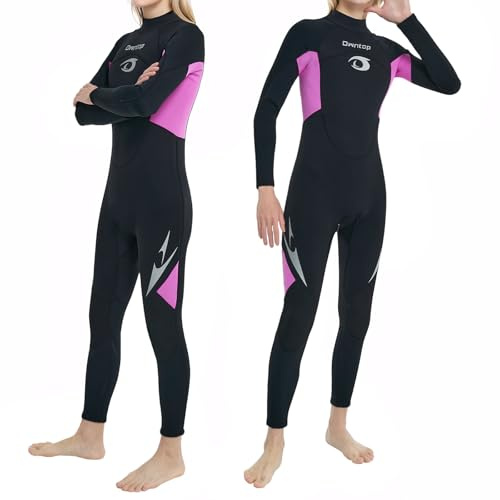 Owntop Neoprenanzug Kinder Lang 2,5mm – Voll Neopren Kinder Neoprenanzug für Mädchen Jungen Jugendliche, Thermisch Stretch Rückenreißverschluss