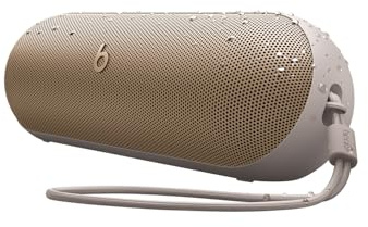 Beats Pill Tragbarer Bluetooth-Lautsprecher, Bis zu 24 Stunden Akkulaufzeit, Wasserabweisend, Kompatibel mit Apple & Android, Kraftvoller Sound für Zuhause, Outdoor - Champagner