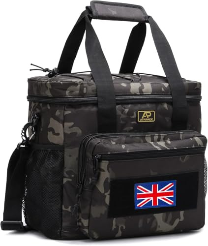 Taktische Lunch-Tasche für Männer, Isolierte und Auslaufsichere Lunchbox mit MOLLE-System, Große Kühl-Tasche für Erwachsene Damen & Herren – Verstellbar, Ideal für Arbeit, Picknick, Angeln & Büro