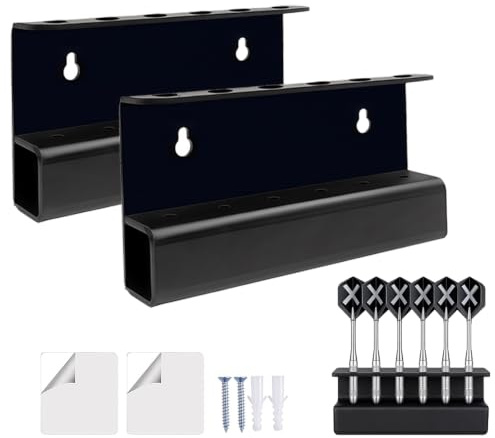 GSCRE 2er Set Dartpfeile Halterung, Dart Ständer Dart Halter Zubehör | Halter Wand für 12 Darts Acryl Dart Aufbewahrung zur Wandmontage, leicht & stabil, modernes Dart Display für Zuhause