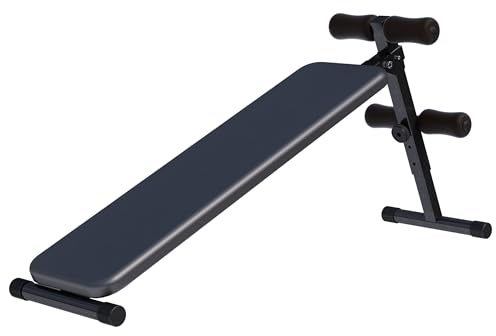 GORILLA SPORTS® Sit Up Bank - Klappbar, 3-fach Verstellbarer Winkel und 4-fach Verstellbare Beinfixierung, bis 120kg Belastbar, aus Stahl - Bauchtrainer, Trainingsbank, Rückentrainer, Fitnessbank