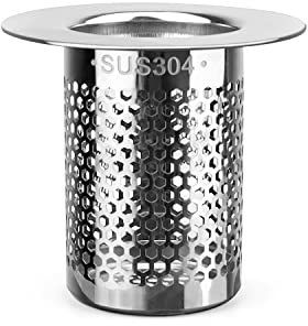 DEANKEJI 5cm Abflusssieb Dusche Haarsieb Edelstahl,Sieb Abfluss Abflusssieb | Edelstahl Rostfrei Sieb Dusche Abfluss Haare Abflusssieb Spüle Sieb, für Dusche, Waschbecken und Balkonablauf