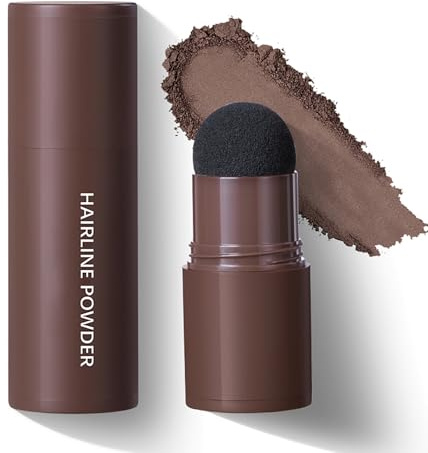 Ansatzpuder Braun, Haar Concealer zur Haarverdichtung Frauen Männer, Wasserfest & Schweißfest Haaransatz Puder Ausbessern & Haarausfall Abdecken, Langlebig Hairline Powder, Natürlich Finish Haarpuder