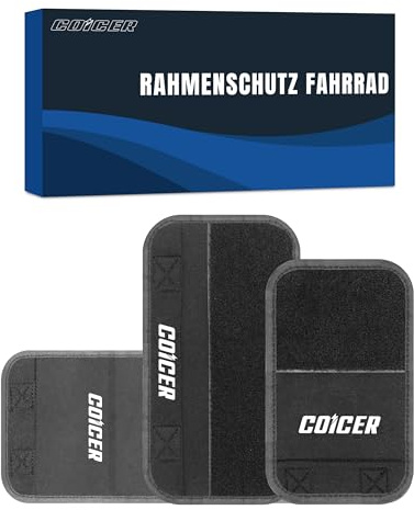COICER Fahrrad Rahmenschutz Transport | 3er Set |Transportschutz Passend für Thule Fahrradträger Carbon Rahmen Schutz Fahrradträger Zubehör Ebike Rahmenschutz Befestigung (M,L,XL)
