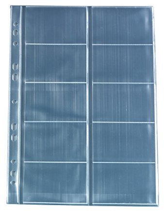 Herlitz 5894209 Visitenkartenhülle A4 mit 10 Fächern, glasklar, 10 Stück