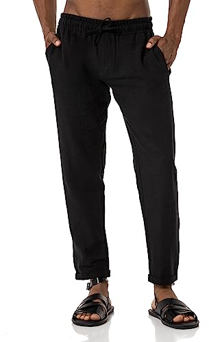 Redbridge Herren Hose Leinenhose Freizeithose Knöchelhose