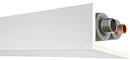 2 Meter Rohr- und Kabelabdeckleiste 90x160mm weiß stoßfest Polyurethan HEXIM Perfect