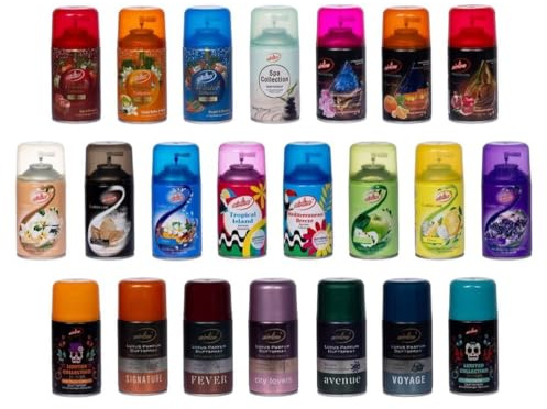 Laro Premium Airline Parfüme Duftspray 10er Mix Paket Verschiedene Hochwertige Düfte Nachfüller für Automatische Duftspender 250ml pro Dose