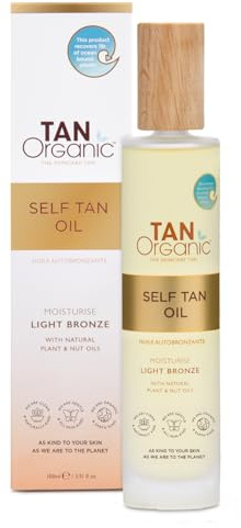 TanOrganic Selbstbräunungsöl, Selbstbräuner Zertifiziert Bio Natürlich Vegan 100ml
