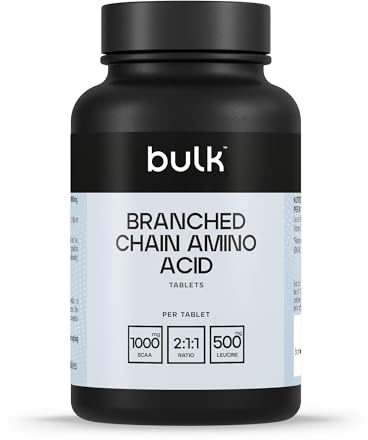 Bulk Verzweigtkettige Aminosäuren, BCAA Tabletten, 1000 mg, 100 Tabletten, Verpackung Kann Variieren