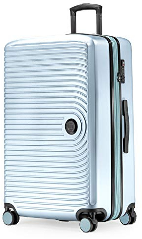 Hauptstadtkoffer Mitte - Großer Hartschalenkoffer, TSA, 4 Rollen, Check-In Gepäck mit 8 cm Volumenerweiterung, 77cm, 130 Liter, Pool Blue