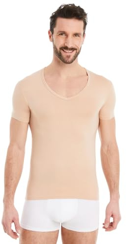 FINN Business Unterhemd Herren Kurzarm mit V-Ausschnitt | Unterziehshirt Männer aus original Lenzing® Modal Stoff - Das perfekte T-Shirt unter Hemd und Anzug