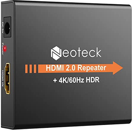Neoteck 2.0 HDMI Repeater 60M HDMI Verstärker 4K 2160P 3D Booster Adapter Mini Größe Metall Shell für PC DVD Sky HD Box PS3 PS4 Satellite Box und mehr Geräte