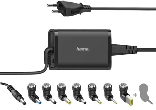 Universal-Notebook-Netzteil, 15-19V/65W | Laptop Ladegerät schwarz, inkl. 8 Notebookstecker für gängige Modelle, Netzteil für Laptop weltweit einsetzbar, 4,25 A