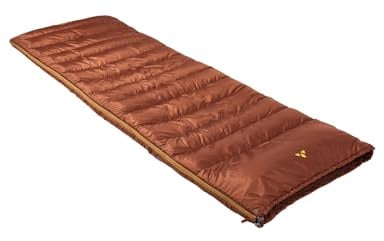 VAUDE Alpsee 400 DWN, Leichter Daunenschlafsack für Camping, Reise und Hüttentouren, Terra