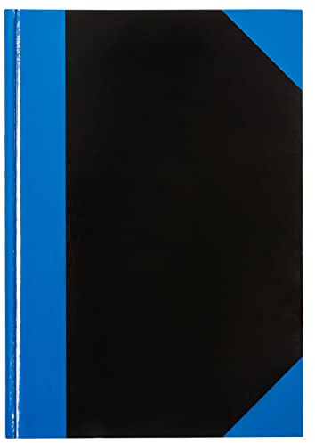 Idena 542900 - Kladde DIN A4, 96 Blätter, 70 g/m², liniert, fester Einband, blau/schwarz, 1 Stück
