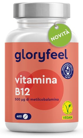 Vitamin B12 Vegan - 400 Tabletten (+1 Jahr) - 500µg B12 Methylcobalamin - Gegen Müdigkeit und Erschöpfung* - Hochdosiert, laborgeprüft, ohne Zusätze & Folat in Deutschland hergestellt