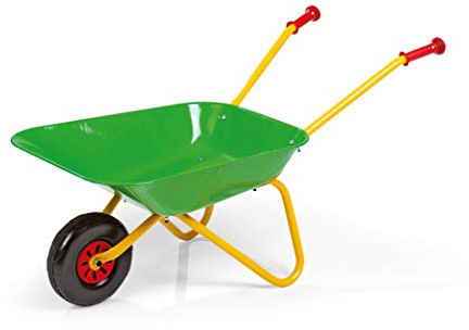 rolly toys 271801 - Schubkarre aus Metall grün/ gelb, 80cm