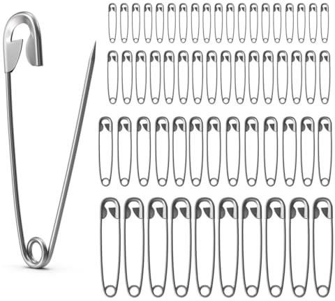 50x Stück Sicherheitsnadeln Mix - Klein & Groß - Safety pins Nadeln Set - Verbandklammern zum Nähen & Schneidern