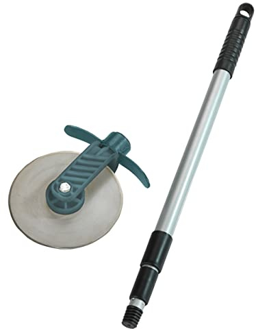 Maximex Rasenkantenschneider Roller-Cut, praktischer Kantenschneider mit ausziehbarem Teleskopstiel, zum Schneiden von Rasen ohne Bücken, für Garten, rostfreier Edelstahl, 5,5 x 72-139 x 15 cm