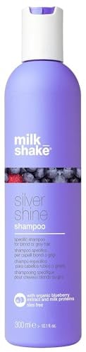 milk_shake | Silver Shine Shampoo 300 ml, Spezielles Anti-Gelb-Shampoo für blondes Naturhaar, weißes oder graues Haar, mit violettem Pigment, Made in Italy