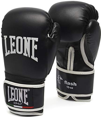 LEONE 1947, Flash-Boxhandschuhe, Unisex Junge/Frau, Schwarz, 8 OZ, GN083