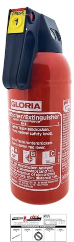 Auto-Pulverlöscher P2 GM, rot lackiert Löschmenge 2 kg Brandklasse A,B,C