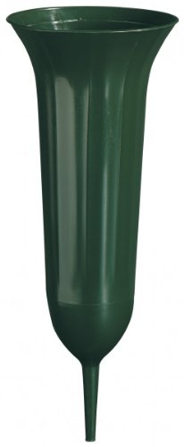 geli Thermo Plastic Grabvase 42 cm dunkelgrün