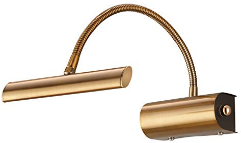 Trio Leuchten LED Wandleuchte Curtis 279770104, Metall altmessing, 1x 4 Watt, Flexarm, Dimmer
