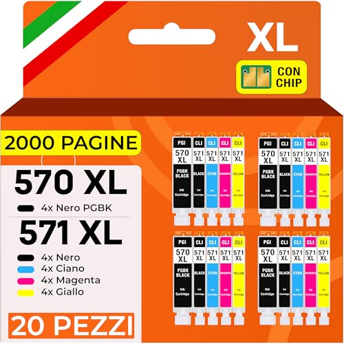 Supply Guy 20 XL Druckerpatronen kompatibel mit Canon PGI-570 CLI-571 für Pixma MG5750 MG5751 MG5752 MG5753 MG6800 MG6850 MG6851 MG6852 MG6853 TS5000 TS5050 TS5051 TS5053 TS5055 TS6050 TS6051 TS6052