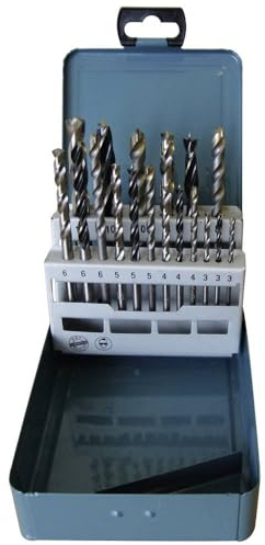 Makita D-46202 Bohrer-Set 18-teilig in Bohrerkassette, für Stein, Metall und Holz, Ø je 3-10 mm, Rundschaft