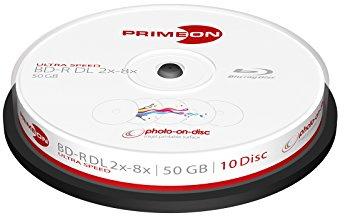 Primeon BD-R DL 50GB/2-8x Cakebox (10 Disc)