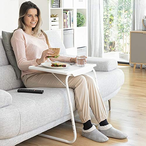 Brands Klapptisch, tragbar, Betttisch, höhenverstellbar, für Laptop, 6 Dateien, Snacktisch, mobiler Schreibtisch, Abendessen, Laptop, Reisebett