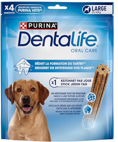 Dentalife PURINA Zahnpflege-Snacks für Kleine bis Große Hunde, Reduziert Zahnsteinbildung, 5er oder 6er Pack, 6 x 142 g