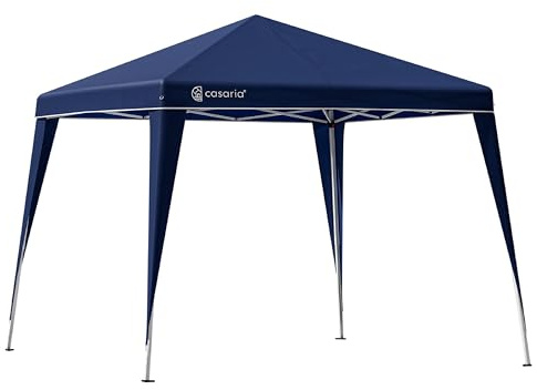 CASARIA Pavillon Capri 3x3m Pop-up Blau | mit Tasche, Winterfest, UV-Schutz 50, Faltbar, Stabil, Camping, Garten, Faltpavillon, Partyzelt, 120x20x19cm, 6 personen