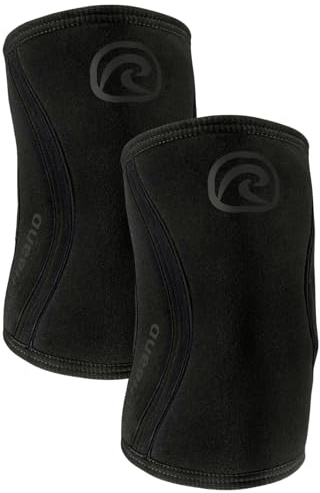 Rehband Ellenbogenbandage aus 5mm SBR/Neopren, Ellenbogen Sleeve für Kraftsport, anatomisches Design, rutschfest & enganliegend für Damen & Herren, Color:Carbon/Black - Pair, Size:L