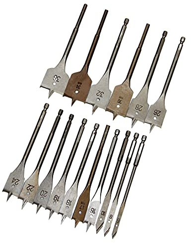 Flachfräsbohrer Set Holz Fräs Bohrer Sechskant Holzbohrer Flachfräser 22565