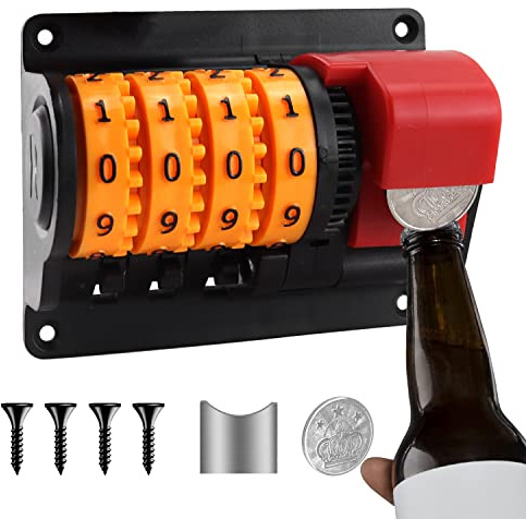 Bierzähler Flaschenöffner Wandmontage Wand Beer Opener Counter mit Präzisen Zähler für Zuhause Kabine Party Bar Restaurant Küche Terrasse Wand Deko